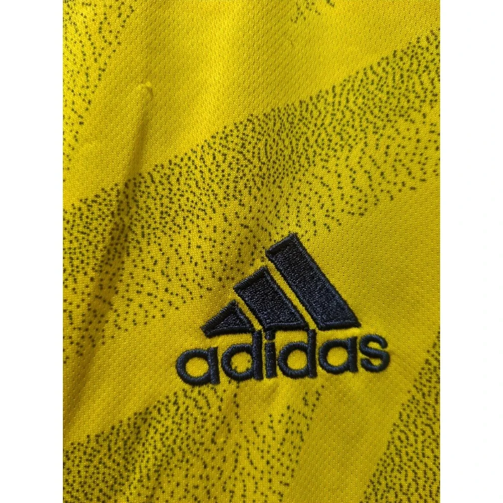 Arsenal Youth Large Premier League Soccer Jersey Adidas Fly Emirates Yellow